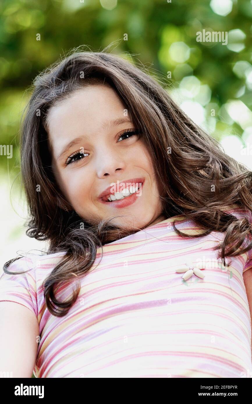 Portrait of a girl smiling Stock Photo - Alamy