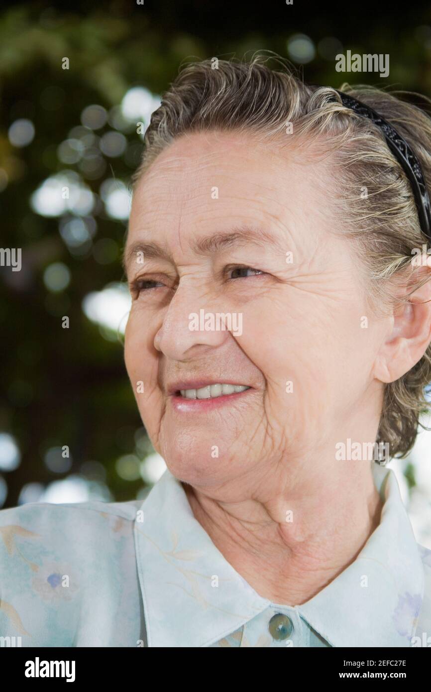 Close-up of a senior woman smiling Stock Photo