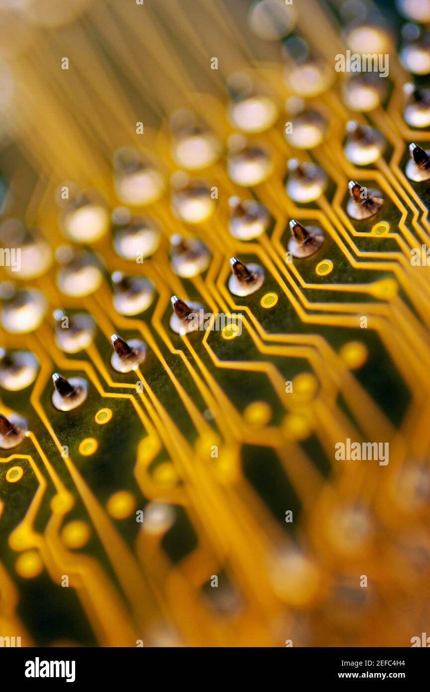 Close-up of a circuit board Stock Photo