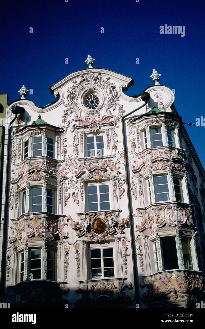 Facade of a house, Helbling House, Innsbruck, Austria Stock Photo