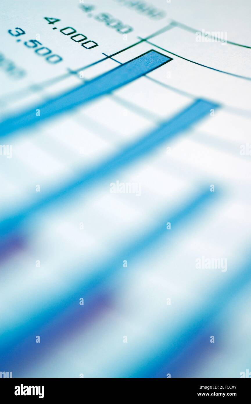 Close-up of a bargraph Stock Photo