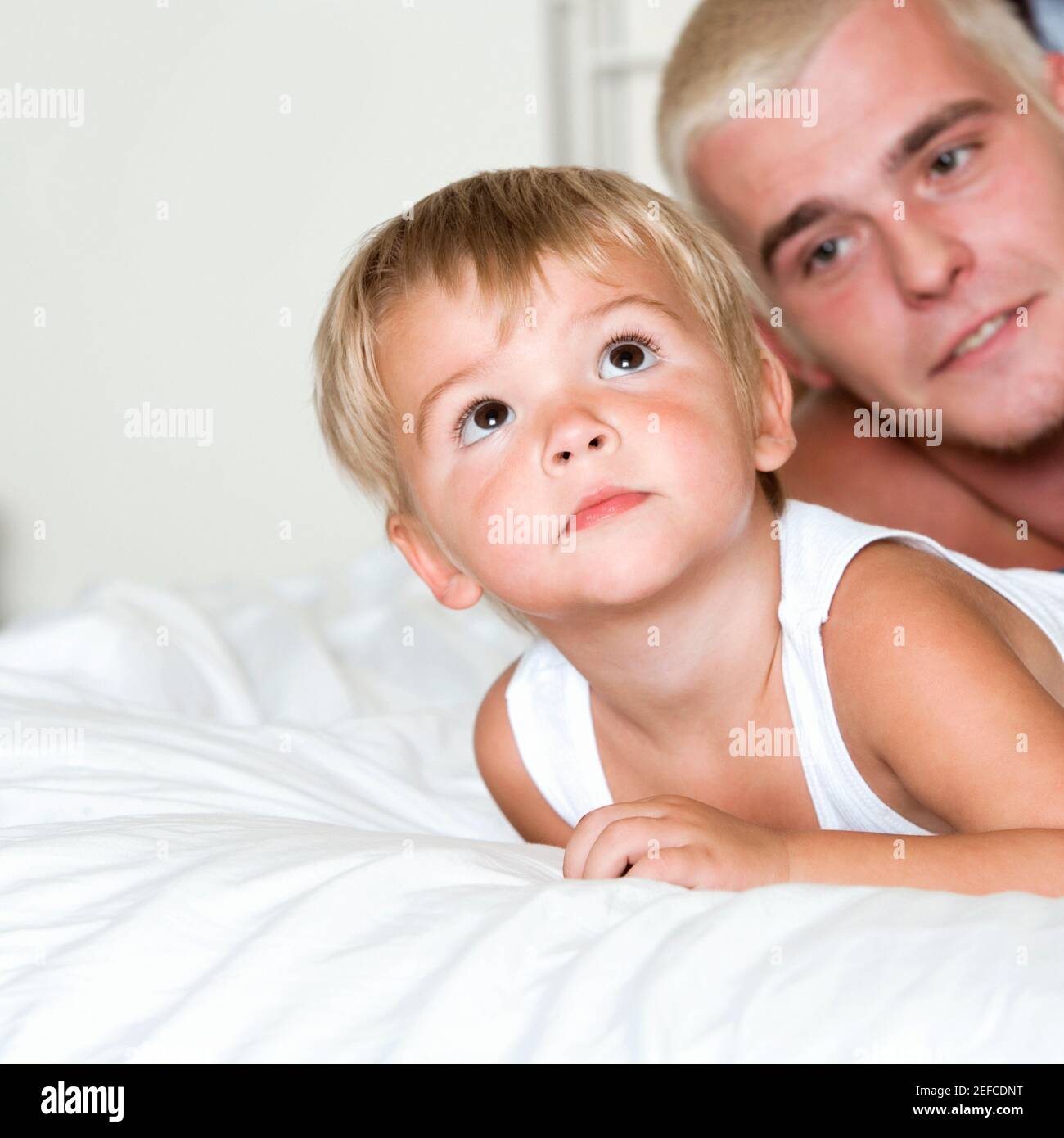 Close-up of a father and his son Stock Photo