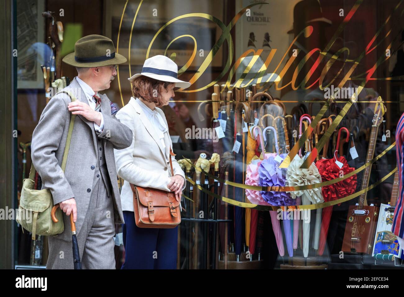 Dapper British Chaps and Chapettes at ' The Grand Flaneur' Chap Walk