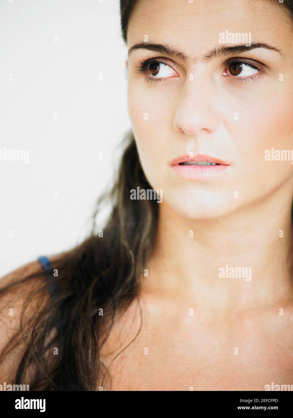 Image young brooding woman hi-res stock photography and images - Alamy
