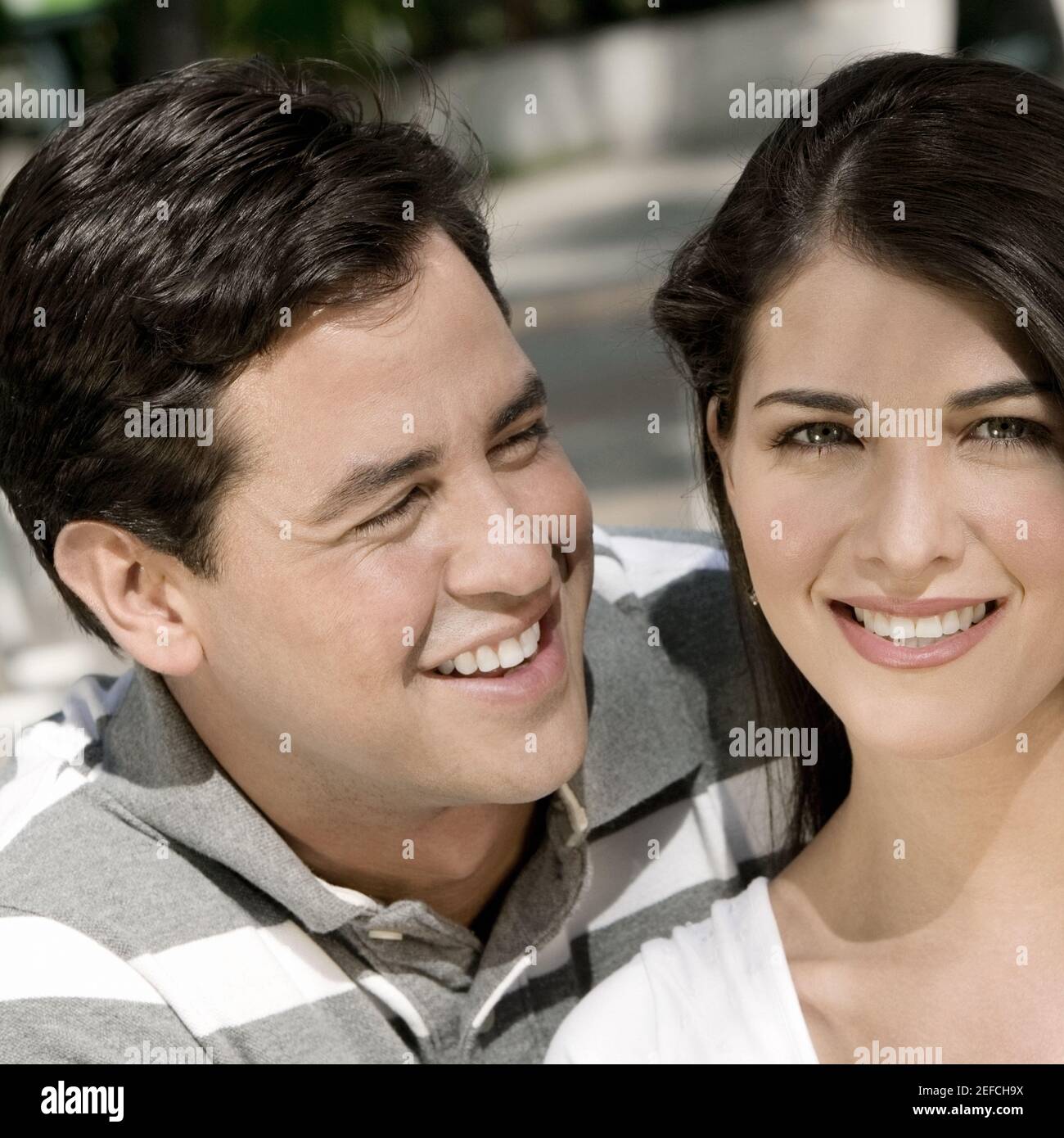 Close up dof happy young hi-res stock photography and images - Alamy