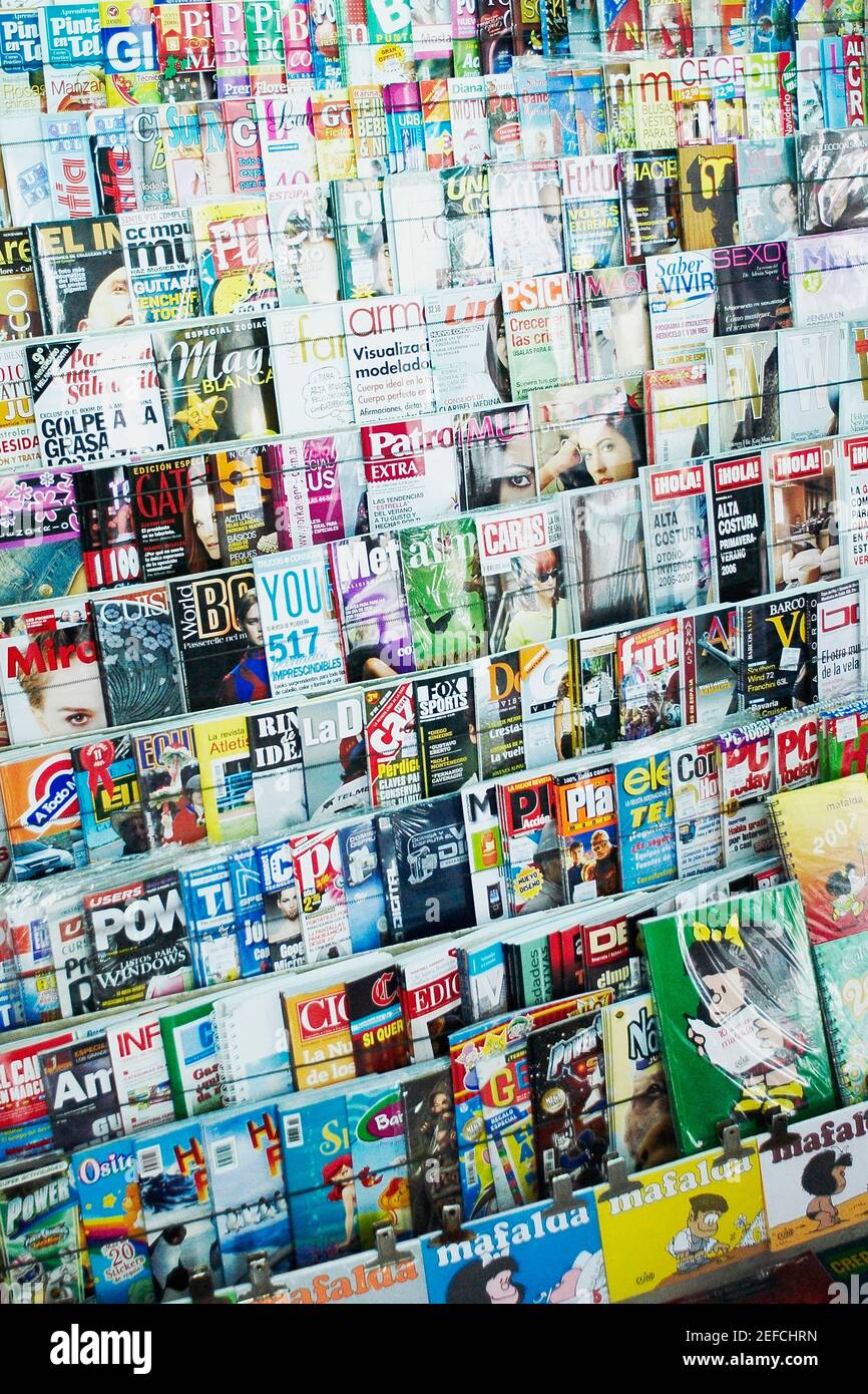 Magazines On Rack Magazines on a rack Stock Photo - Alamy