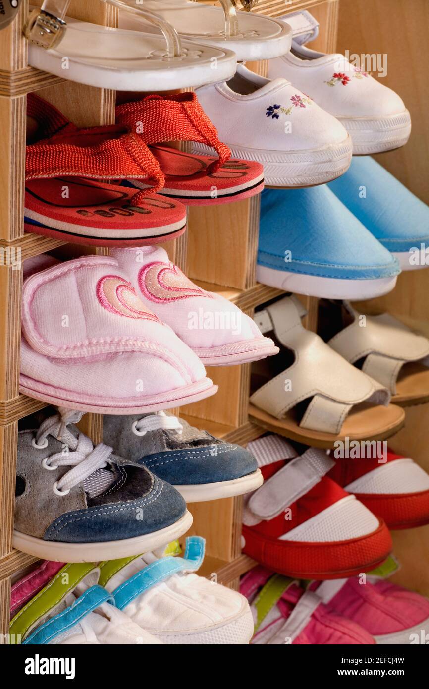girls shoe racks on Large Shoe Rack High Resolution Stock Photography And Images Alamy