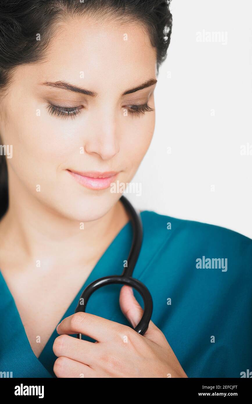Black dr holding stethoscope hi-res stock photography and images - Alamy