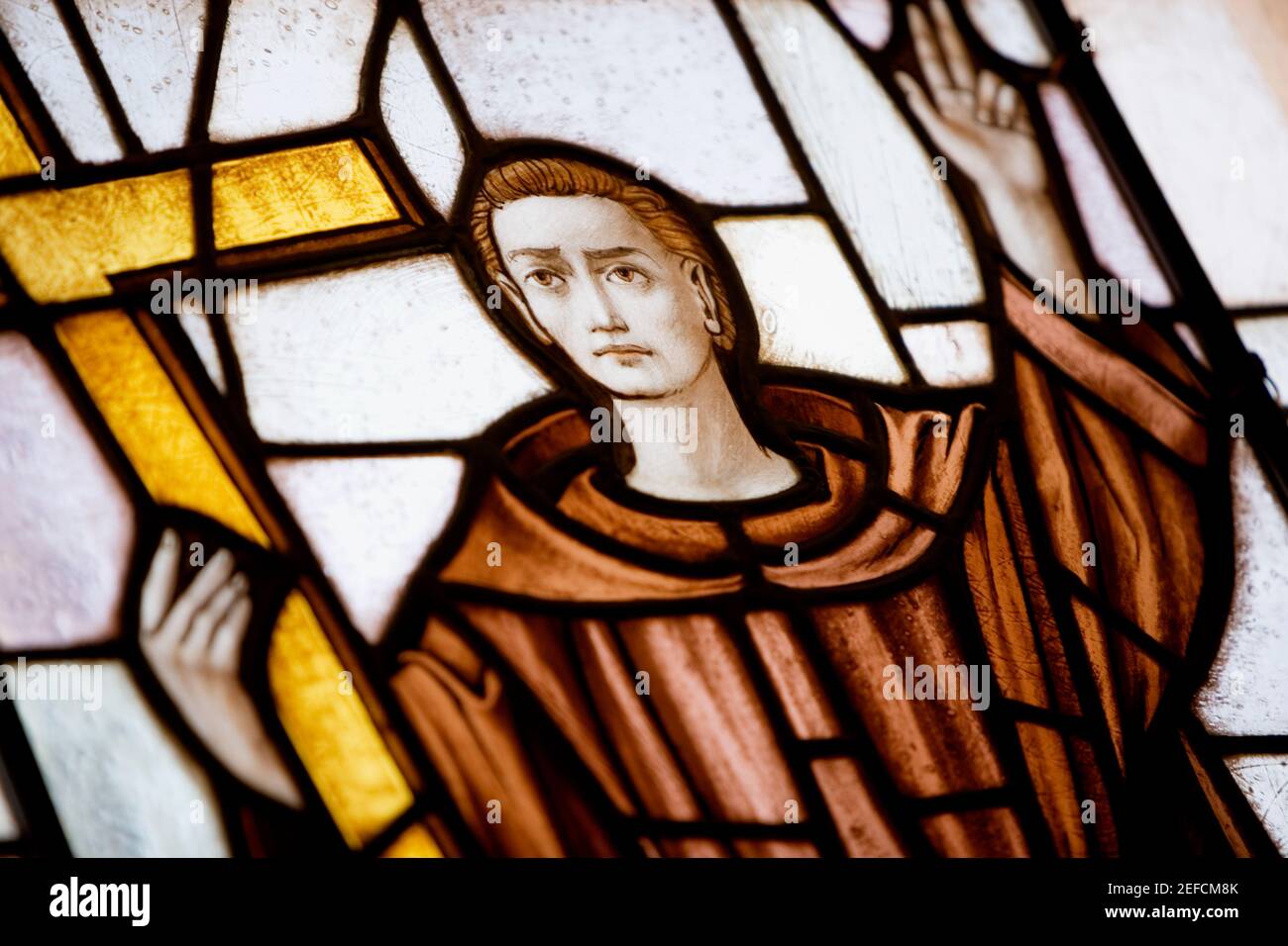 Close-up of a stained glass window Stock Photo - Alamy