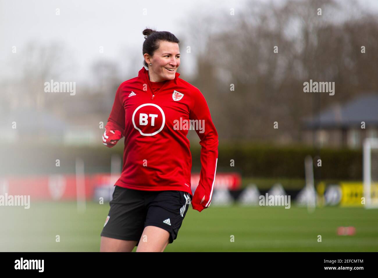 Cardiff, UK. 17th Feb, 2021. Helen Ward of Wales in training. Wales Women national football team training camp at the Vale Resort, Hensol, near Cardiff on Wednesday 17th February 2021. Editorial use only, pic by Lewis Mitchell/Andrew Orchard sports photography/Alamy Live news Credit: Andrew Orchard sports photography/Alamy Live News Stock Photo