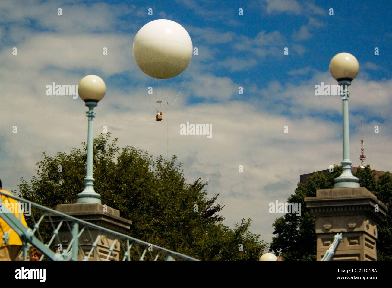 Low angle view of a hot air balloon, Boston, Massachusetts, USA Stock