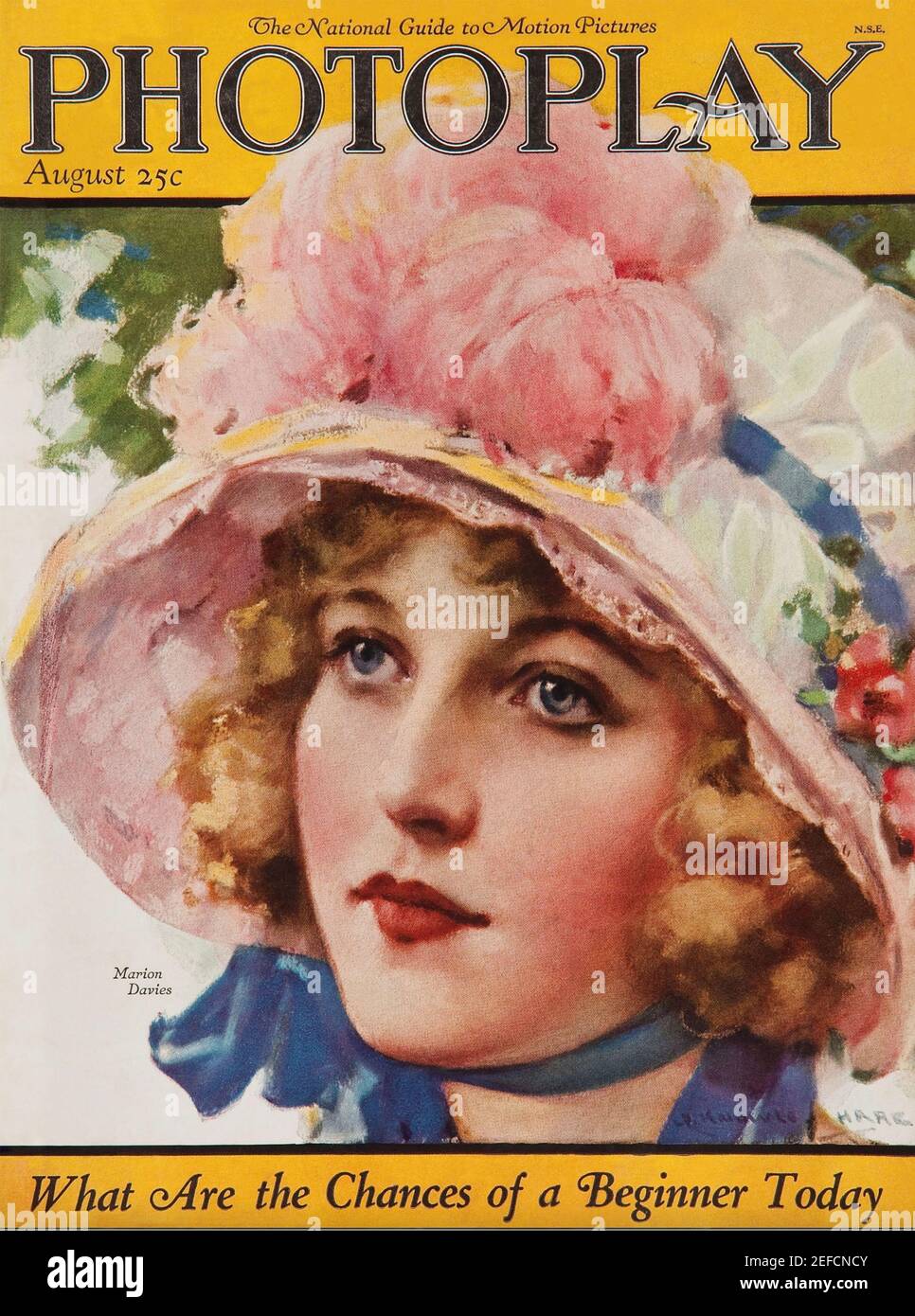 MARION DAVIES (1897-1961) American film actress on the cover of Photoplay in August 1923. Stock Photo