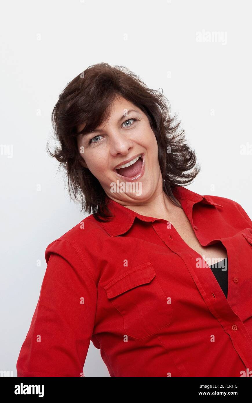 Portrait brown eye mature woman hi-res stock photography and images - Alamy