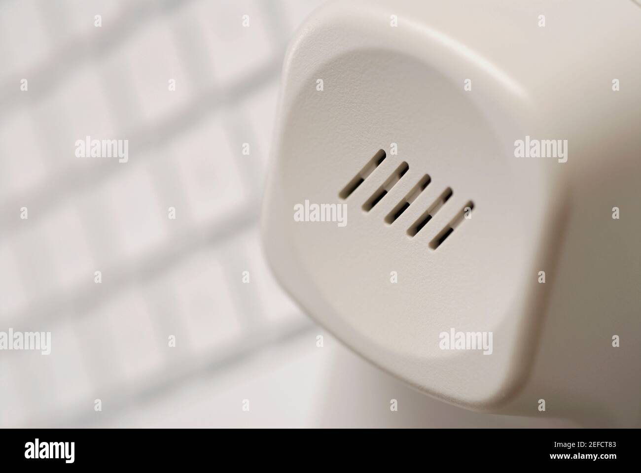 Close up of a telephone receiver Stock Photo Alamy