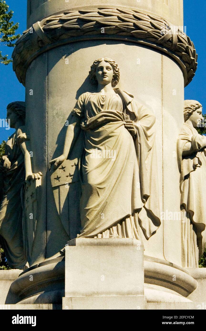 Low angle view of a statue, Civil War Statue, Boston, Massachusetts