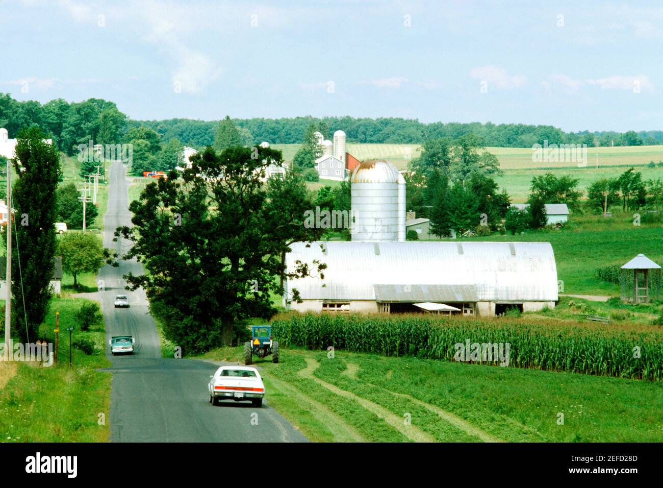 Country road and farmland in Western Maryland Stock Photo Alamy
