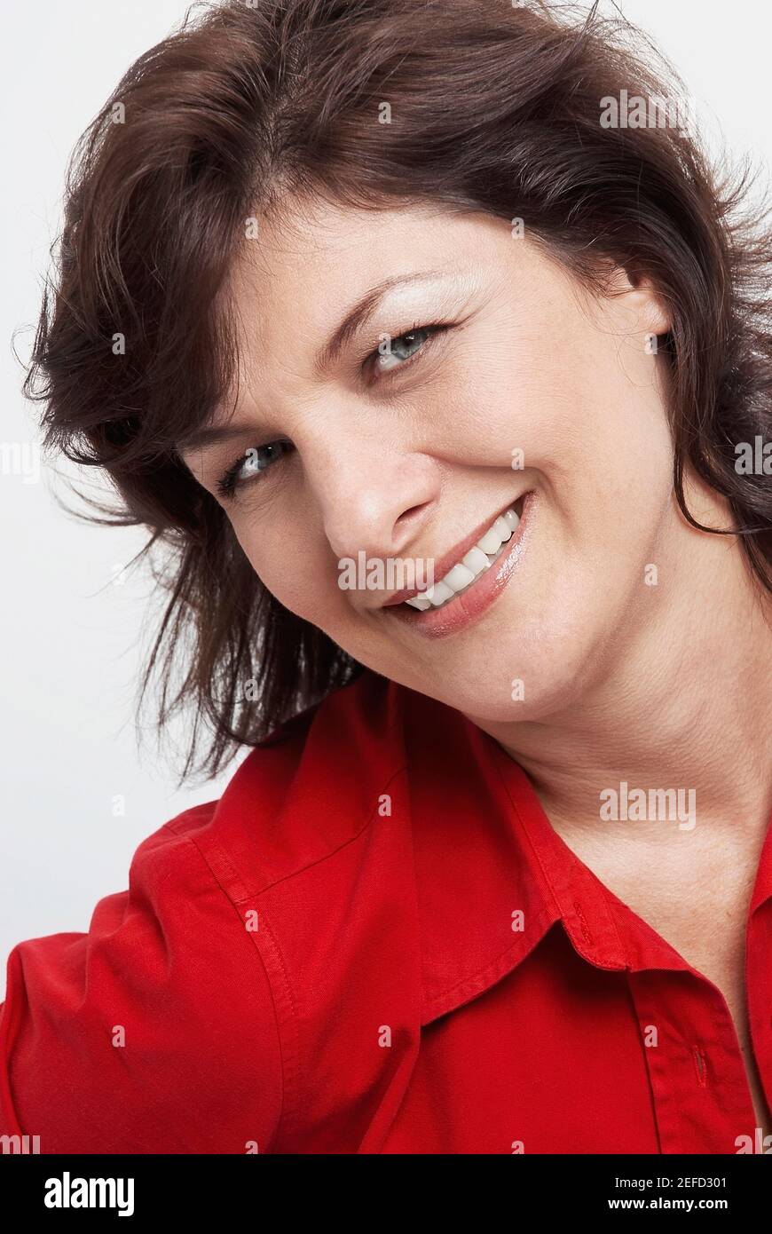 Portrait brown eye mature woman hi-res stock photography and images - Alamy