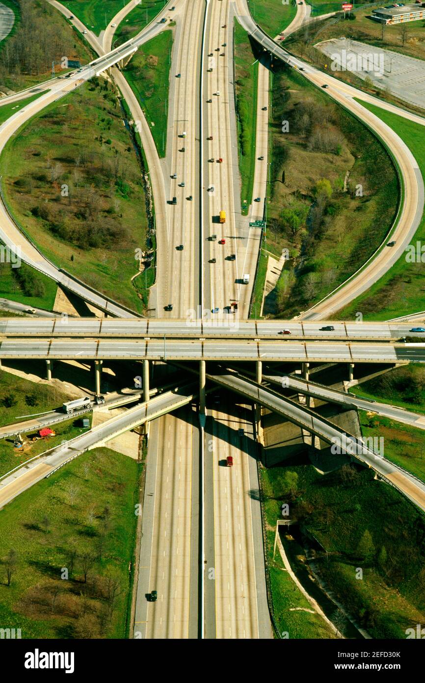 Aerial of expressway ramps , Baltimore BeltwayT2 Stock Photo Alamy