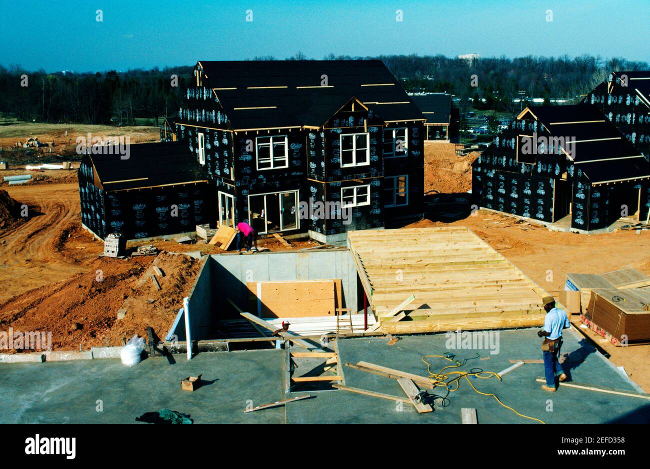New homes under construction in Rockville , Maryland Stock Photo Alamy