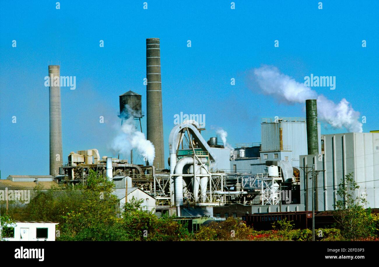 Smoke emitting from a factory, Chicago, Illinois, USA Stock Photo Alamy