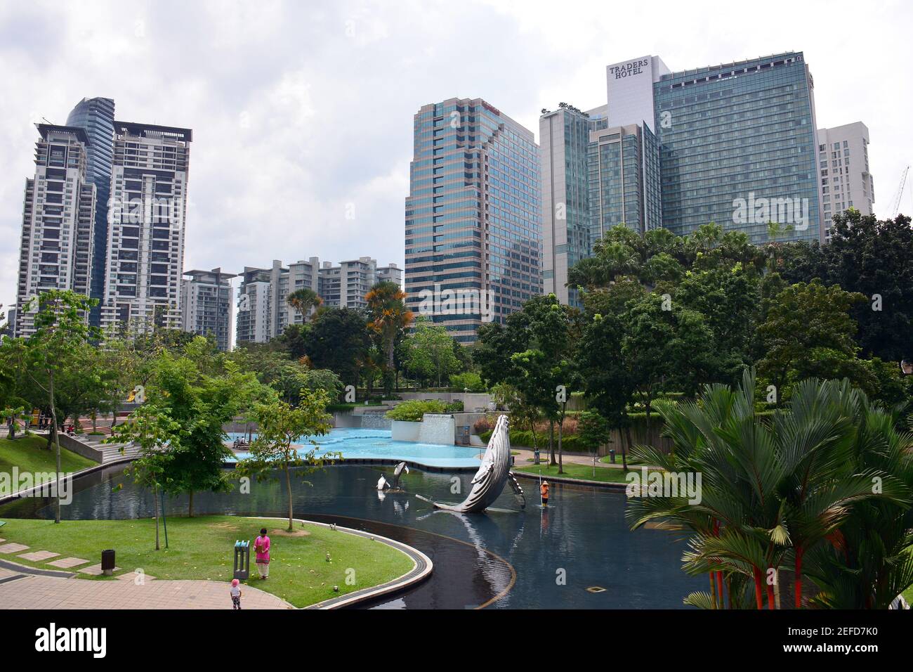 Skyscrapers in the downtown, Kuala Lumpur, Malaysia, Southeast Asia Stock Photo