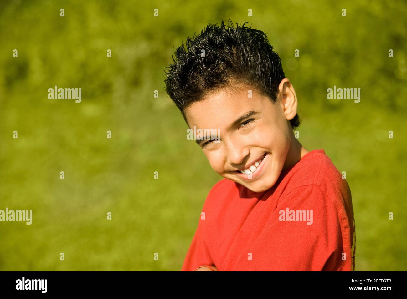 Portrait of a boy smiling Stock Photo