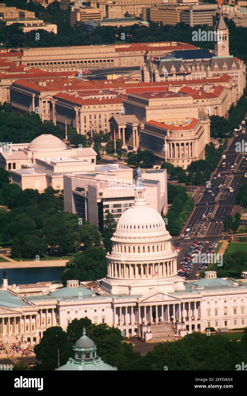 Aerial view, United States Capitol building, Washington