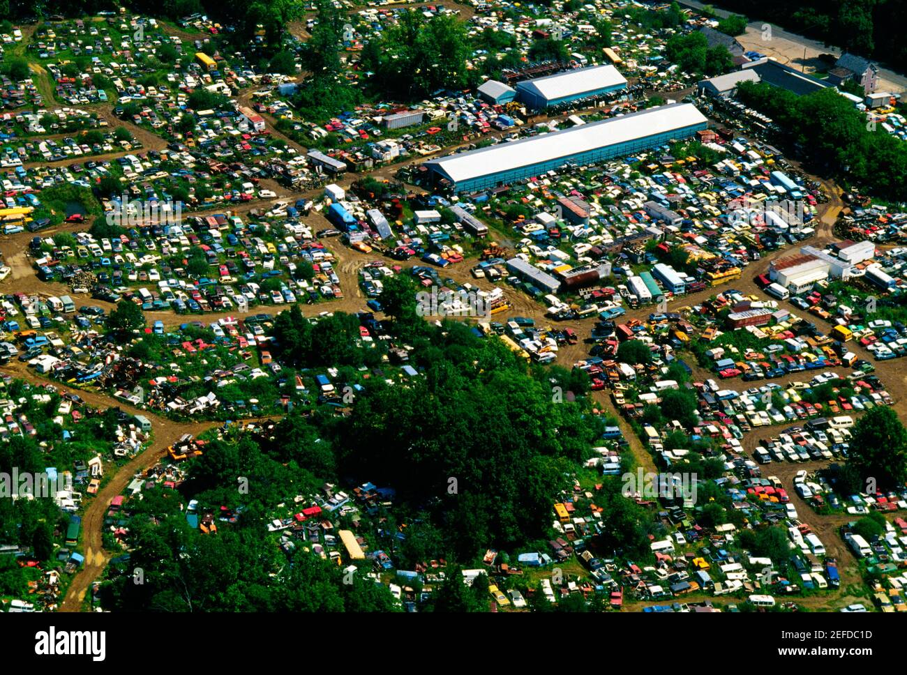 Aerial view of junk cars near Upper black Eddy , PA Stock Photo Alamy