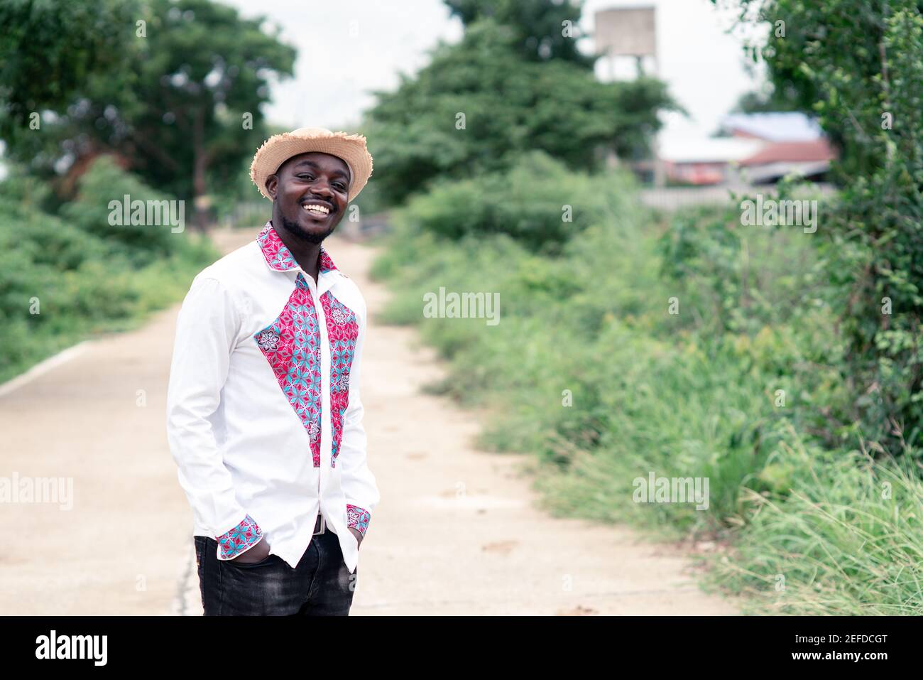 African man villager portrait hi-res stock photography and images - Alamy