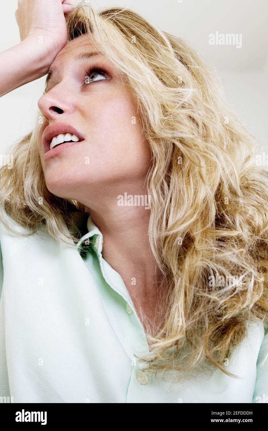Frustrated woman face down hi-res stock photography and images - Alamy
