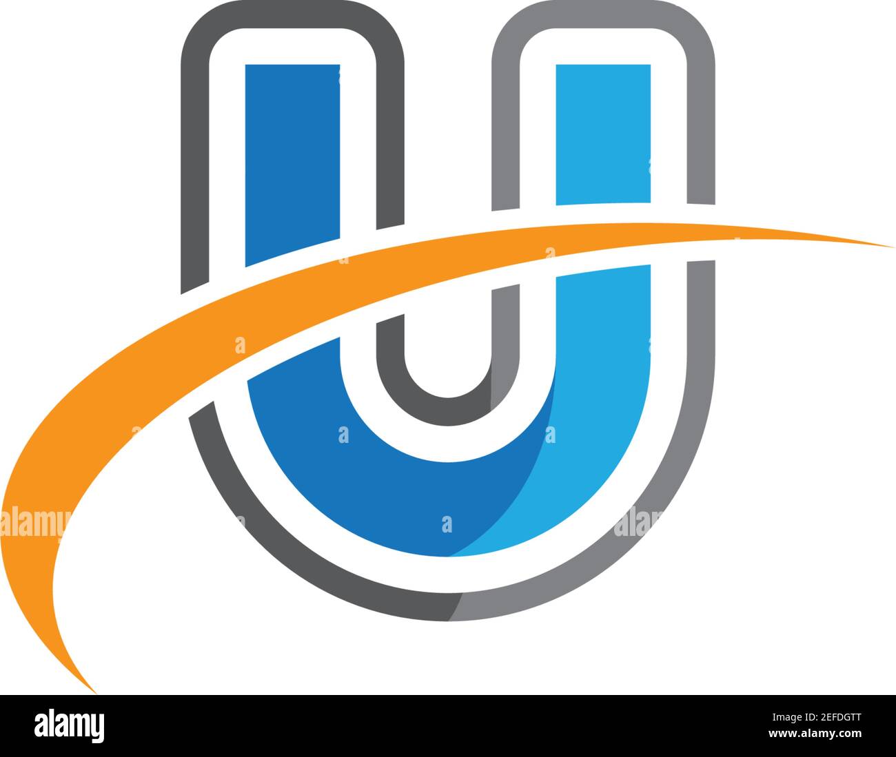 Letter u logo vector icon illustration design Stock Vector