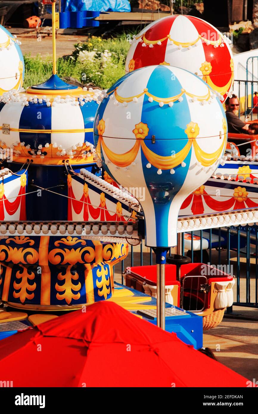 Close-up of an amusement park ride Stock Photo