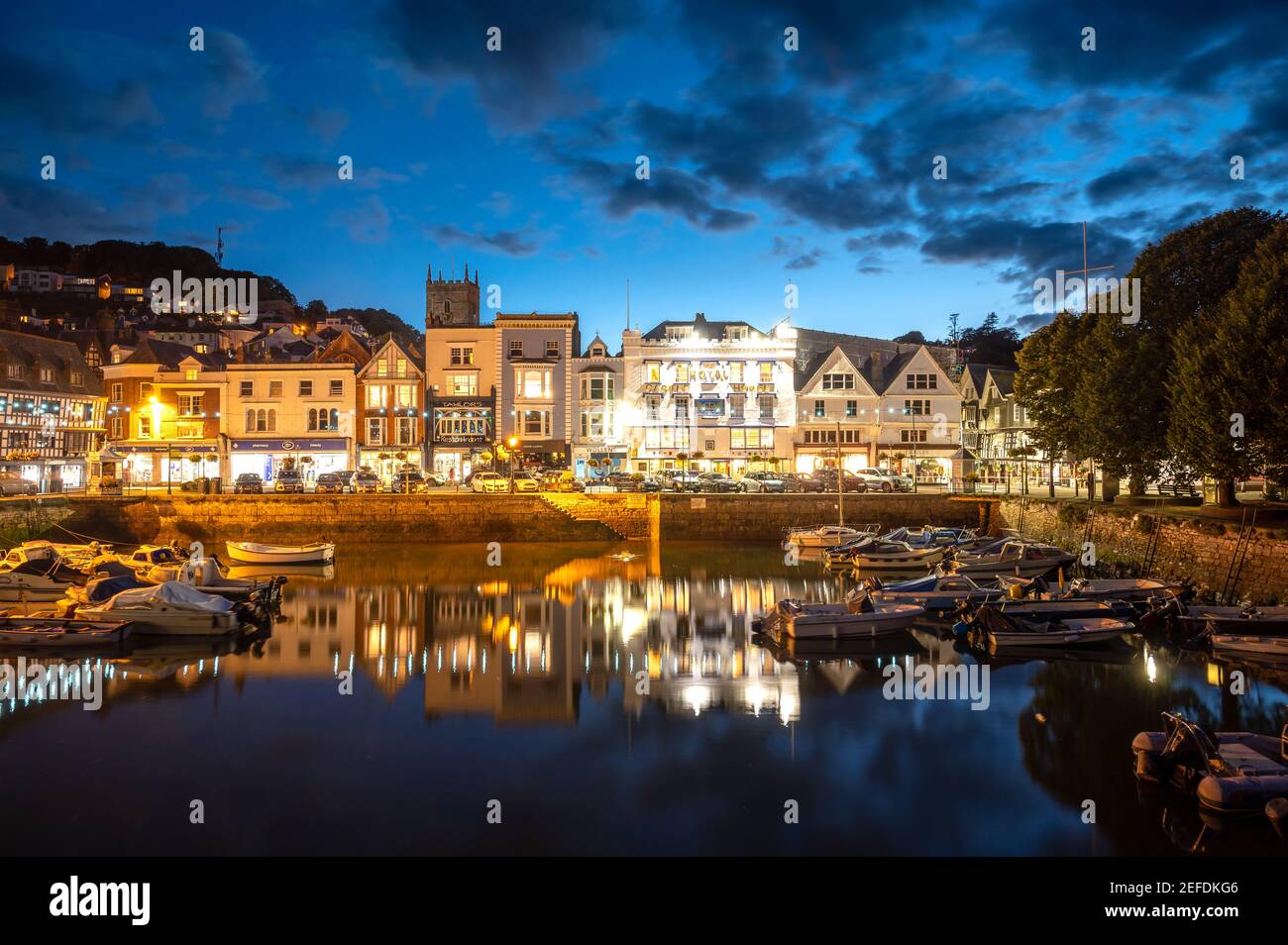 Dartmouth Boat Float At Dusk Stock Photo Alamy