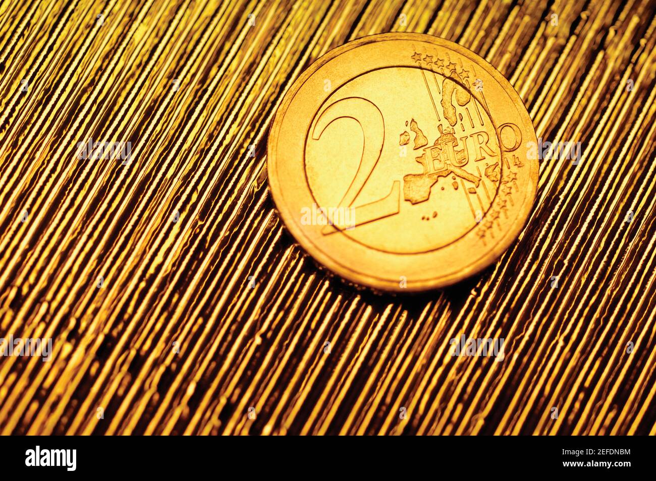 Close-up of Eurocent coin Stock Photo