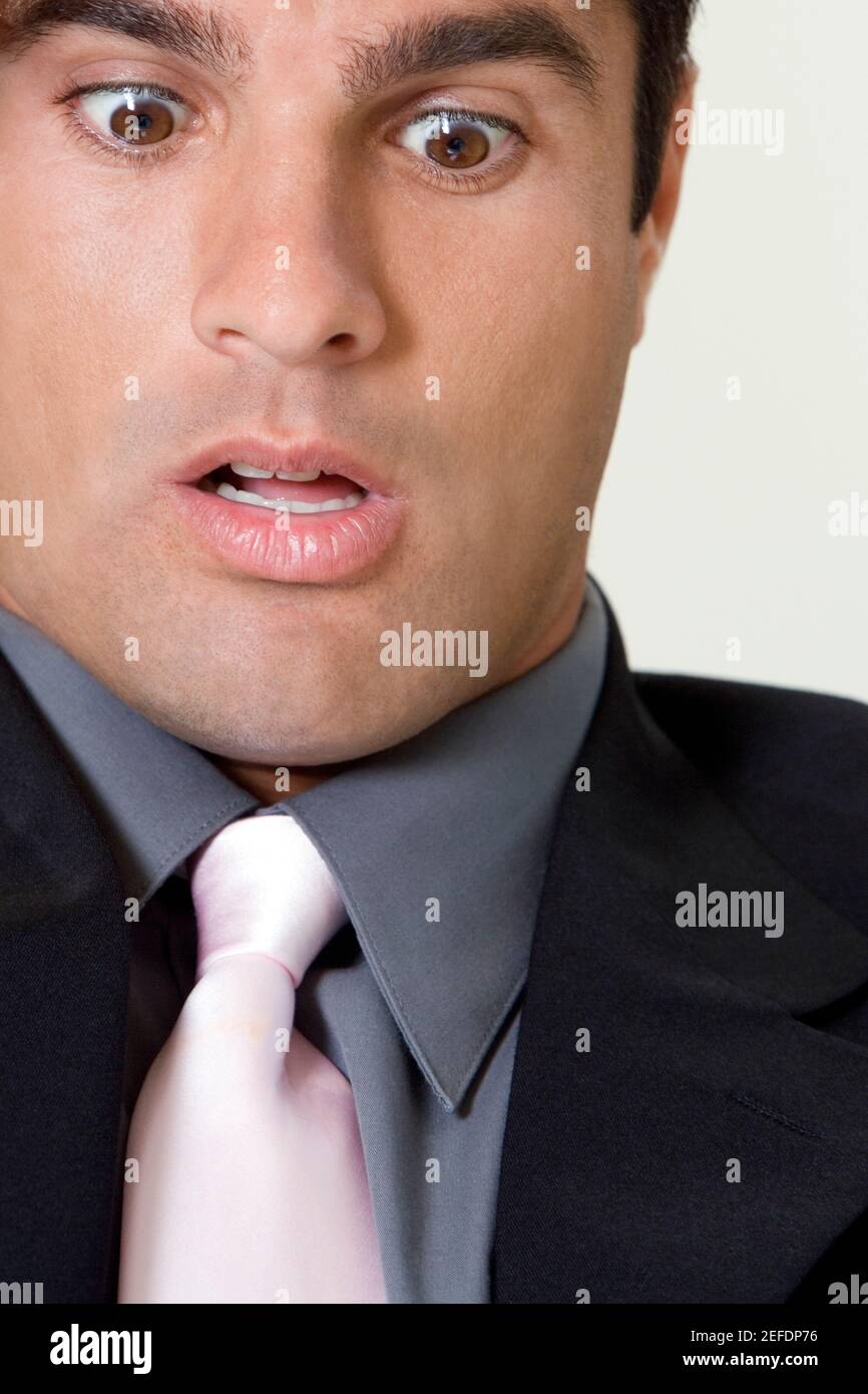 Close up man unexpected shocked hi-res stock photography and images - Alamy