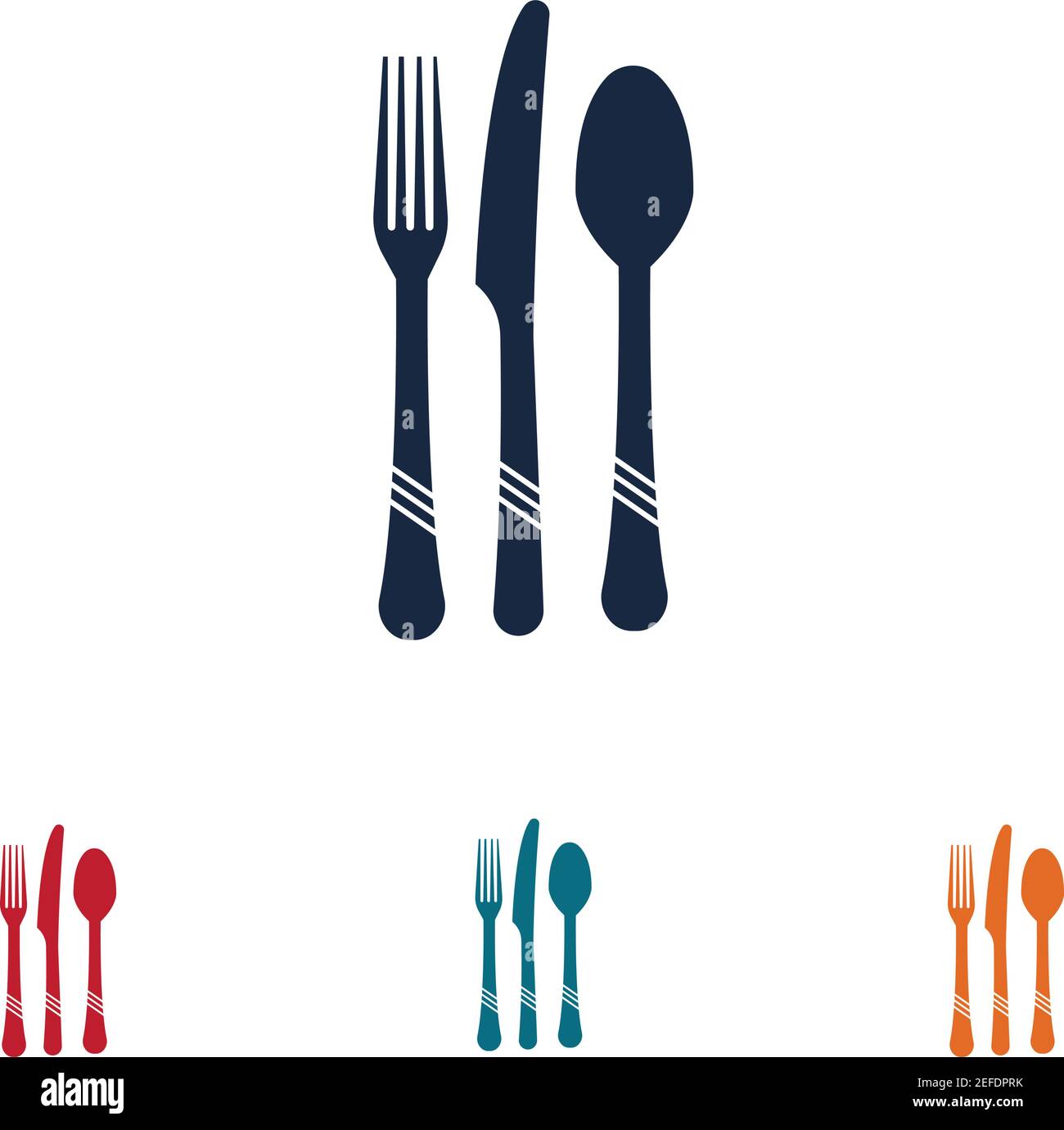 Cutlery vector icon illustration signCutlery and Kitchen Set Icon ...
