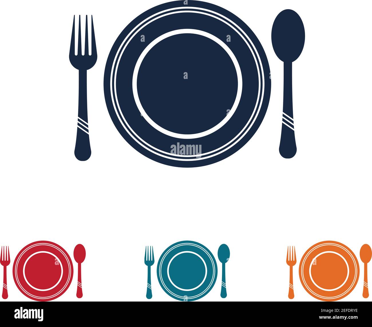 Cutlery vector icon illustration signCutlery and Kitchen Set Icon ...