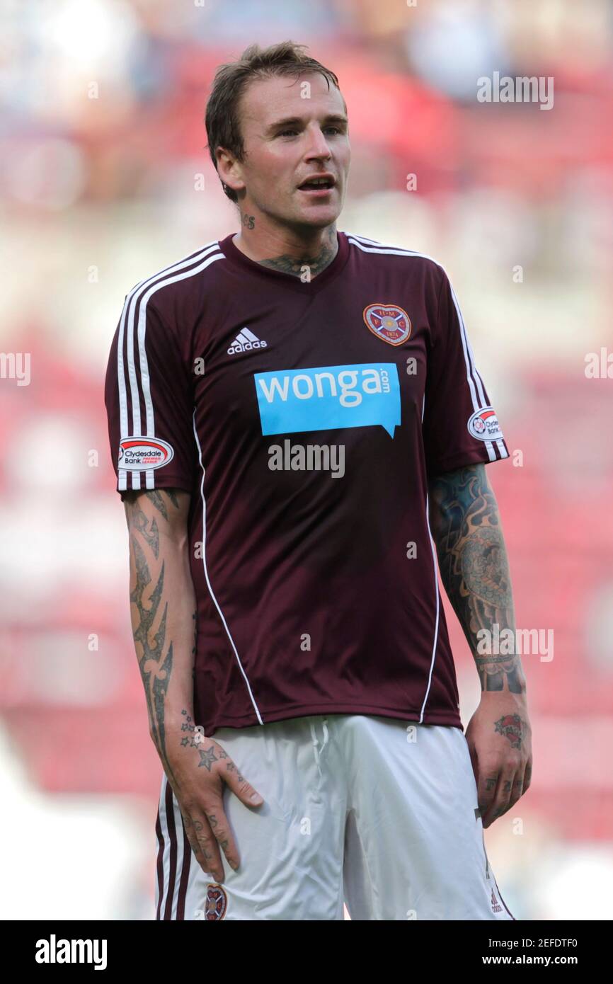 Football - Heart of Midlothian v Dundee - Clydesdale Bank Scottish Premier  League - Tynecastle - 12/13 , 2/9/12 Ryan Stevenson - Heart of Midlothian  Mandatory Credit: Action Images / Graham Stuart Stock Photo - Alamy