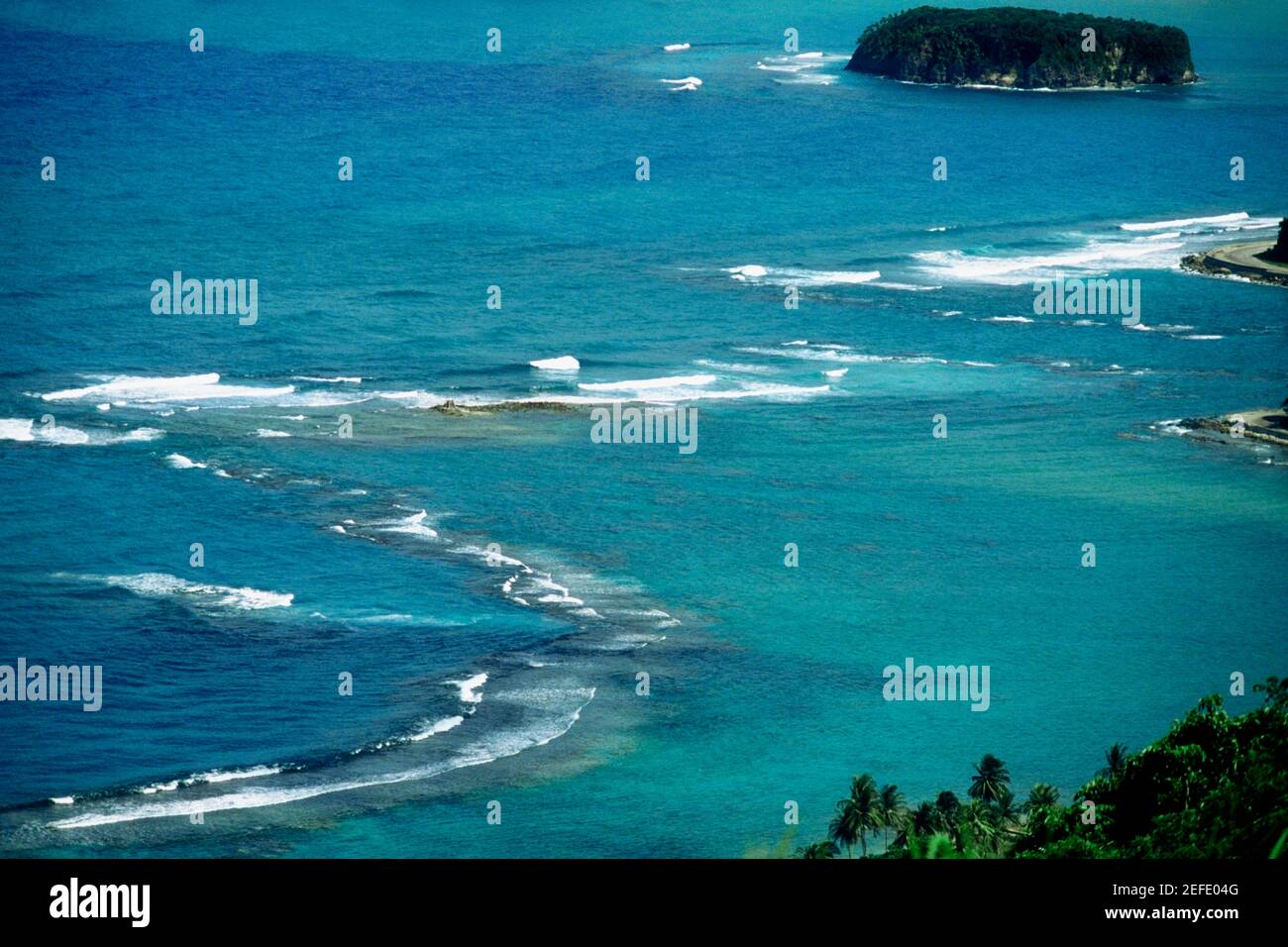 View of a coastline, Jamaica Stock Photo