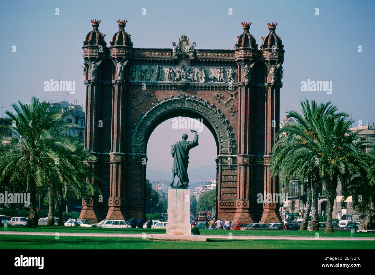Statue in a park, Barcelona, Catalonia, Spain Stock Photo Alamy