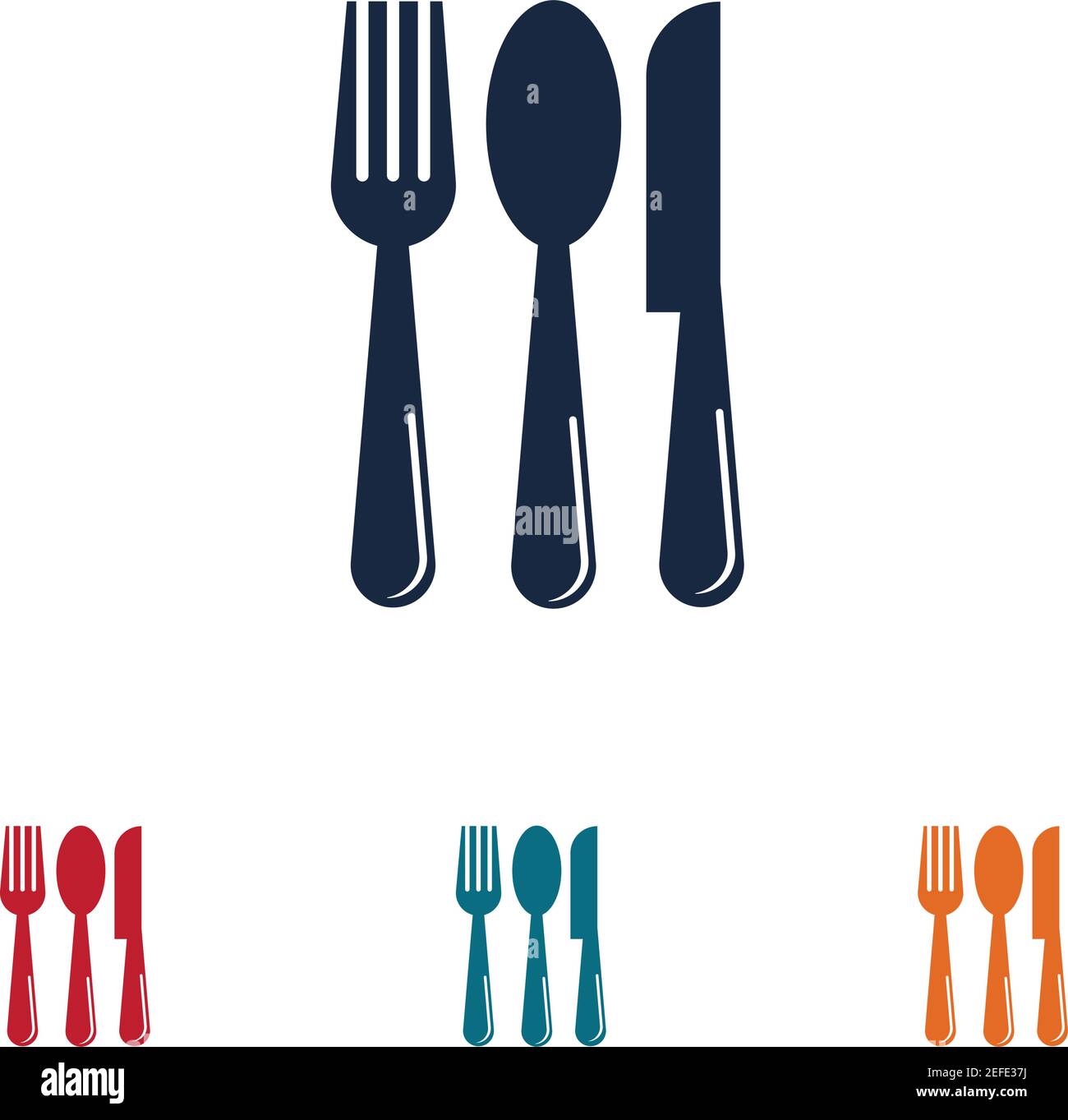 Cutlery vector icon illustration signCutlery and Kitchen Set Icon ...