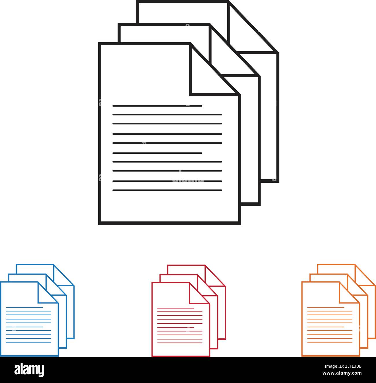 Documents icon stock vector illustration flat design Stock Vector