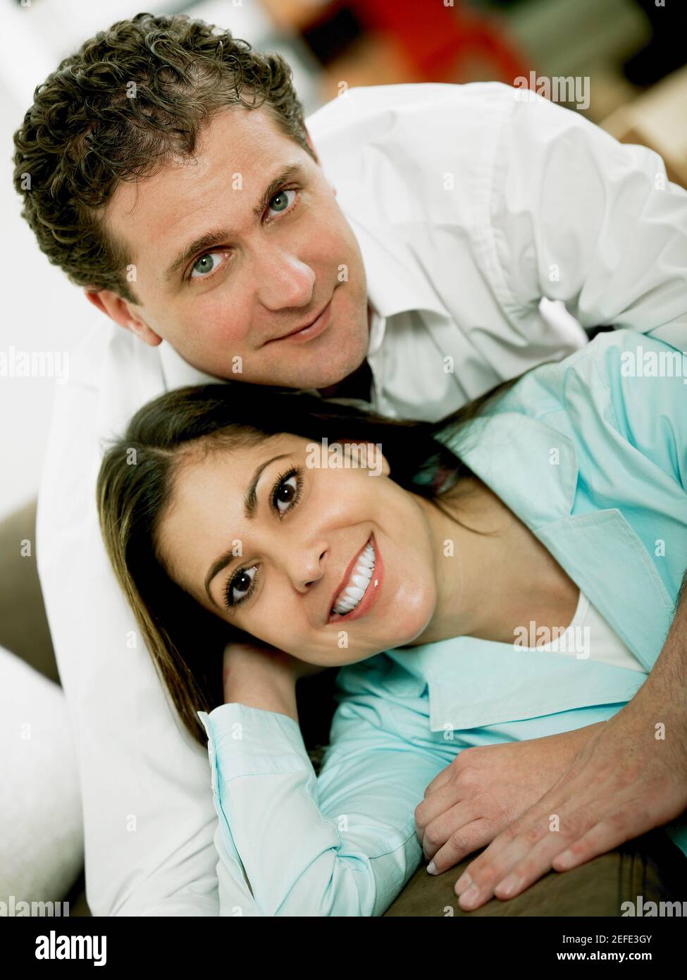 Portrait of a mid adult couple smiling Stock Photo