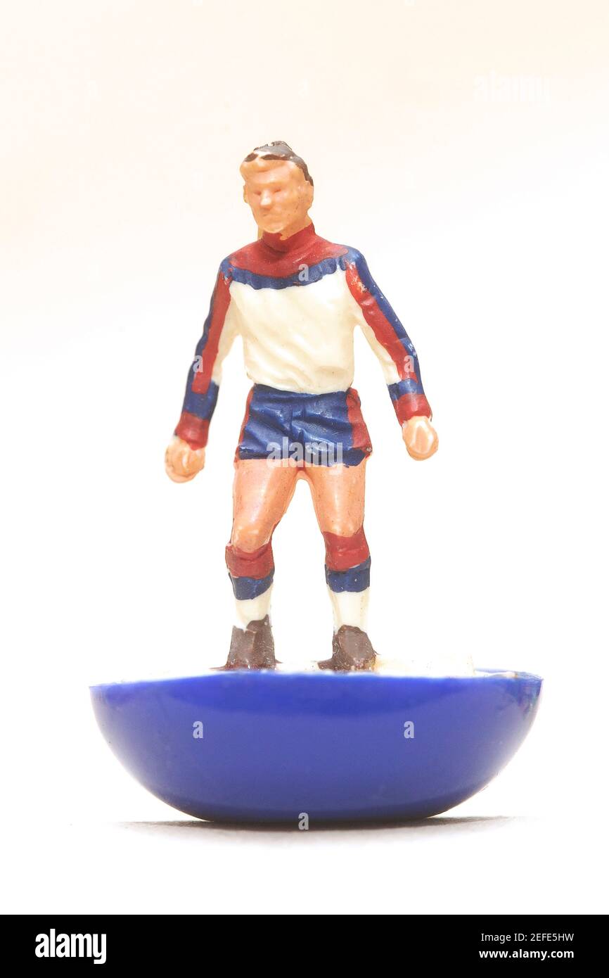 Subbuteo figures and accessory boxes Stock Photo