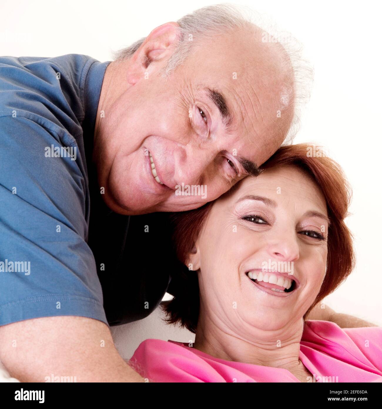 Portrait of a senior couple smiling Stock Photo