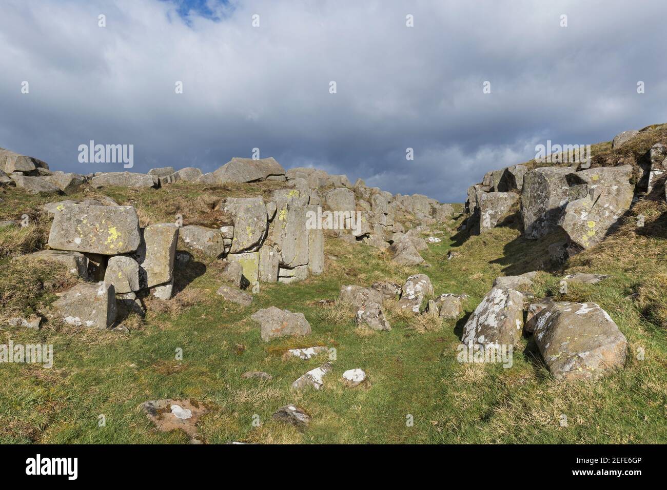 Limestone Corner, Hadrian's Wall, Northumberland, UK Stock Photo