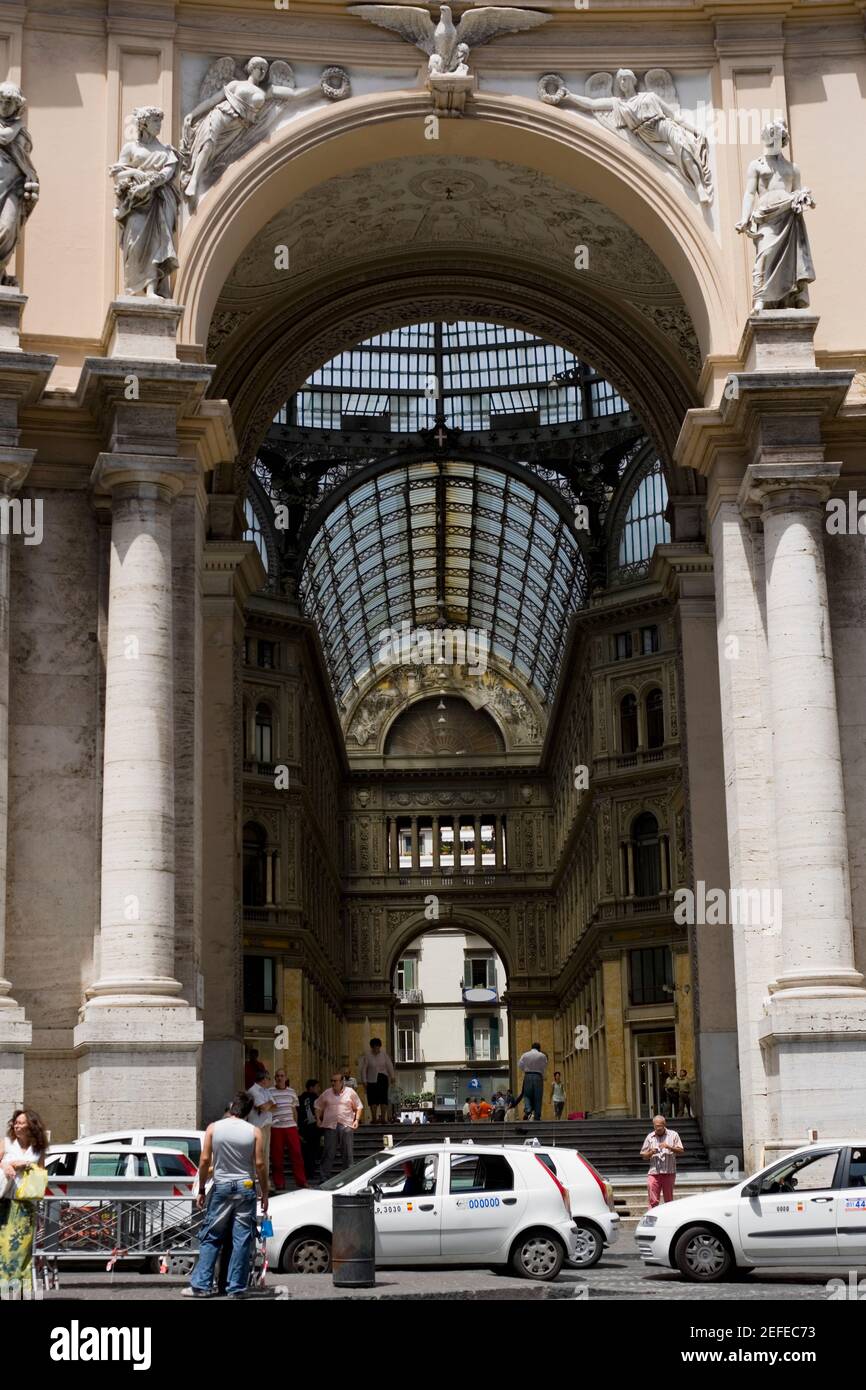 Entrance of a shopping mall, Galleria Umberto I, Naples, Naples Province, Campania, Italy Stock Photo