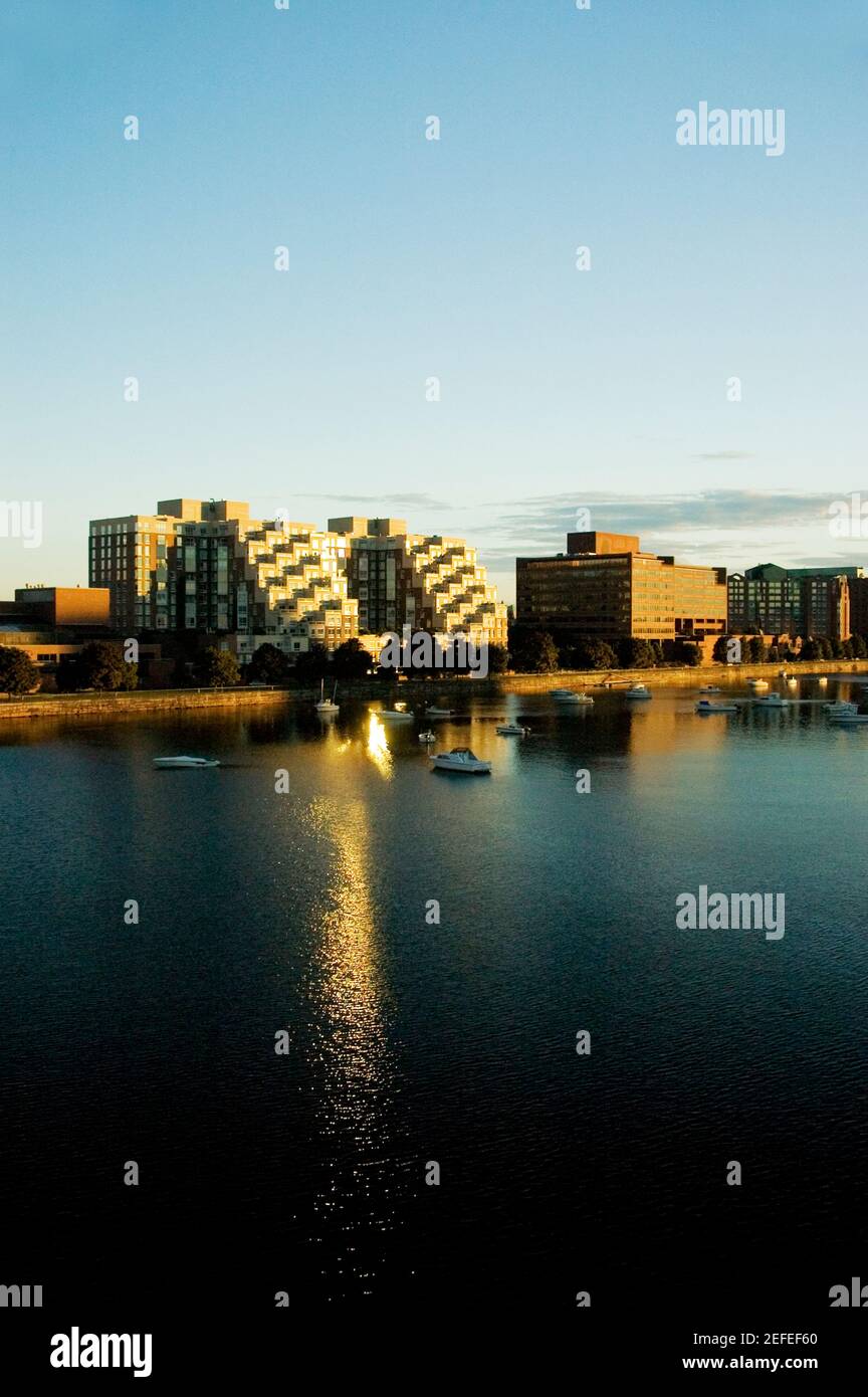 Buildings on a waterfront, Charles River, Cambridge Stock Photo Alamy
