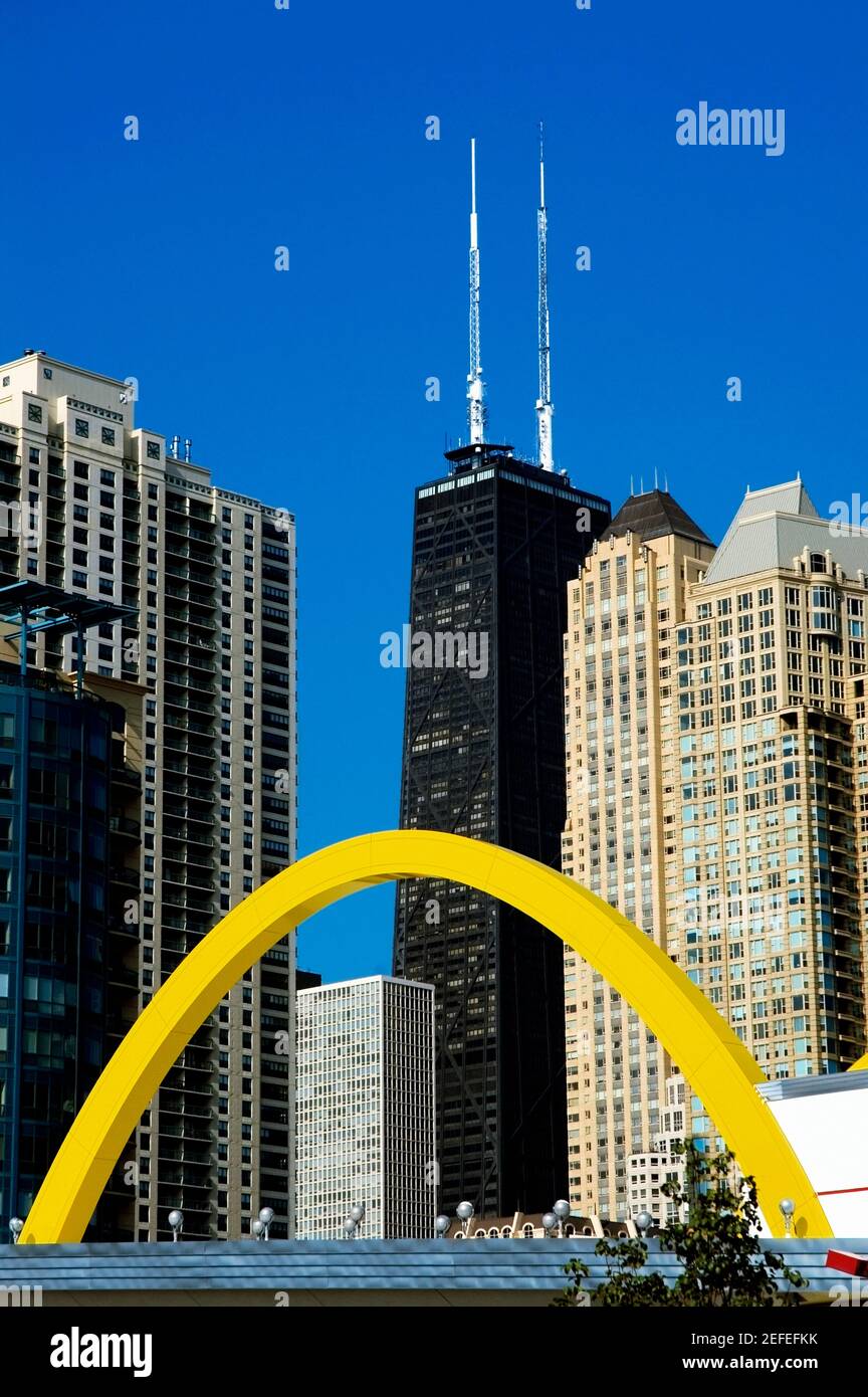 Yellow arch over a gas station, Chicago, Illinois, USA Stock Photo Alamy