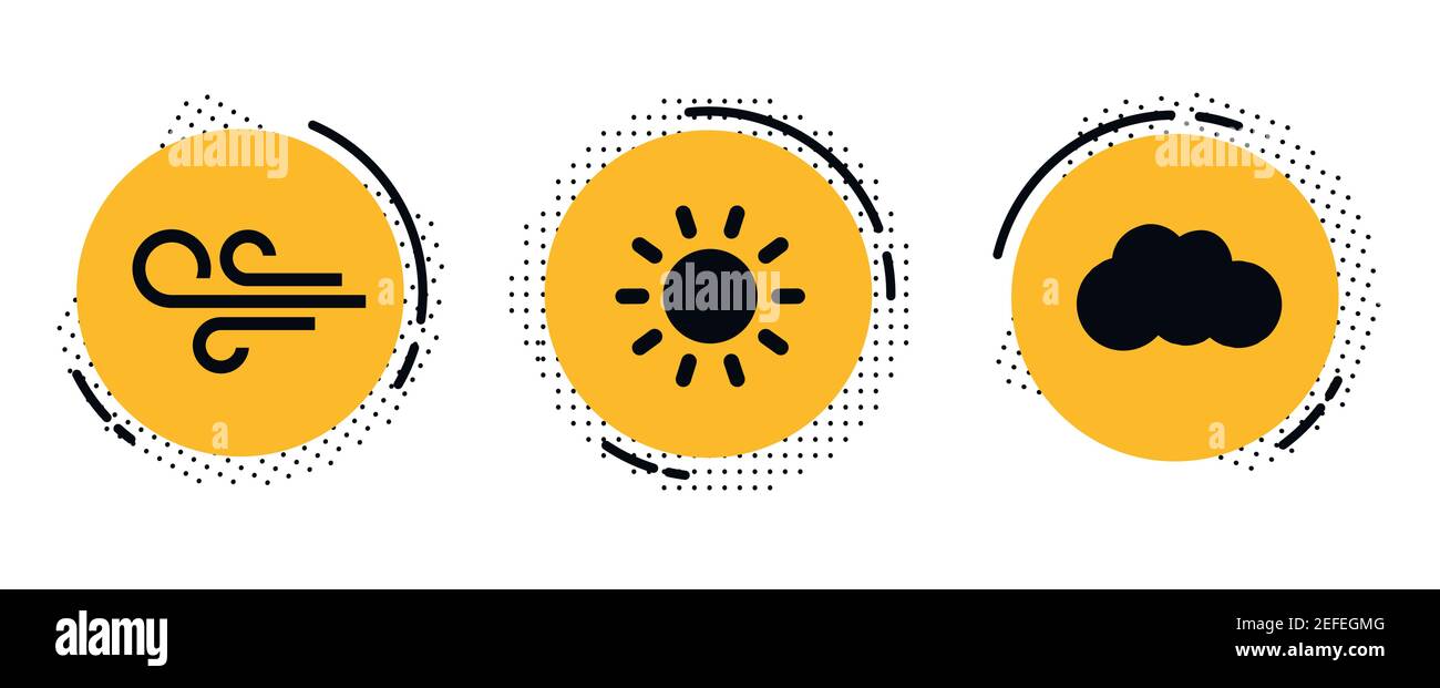 Flat Style Coloured Weather Forecast Icons Set Stock Vector Image & Art ...